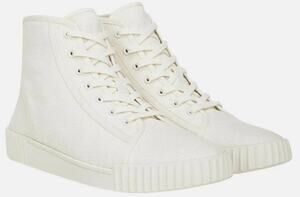 Vince Wolfe High Top Sneakers 9 White Canvas Lace Up Womens Minimalist Capsule